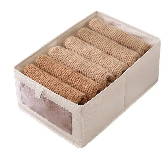 Contenedor de tela plegable para pantalones