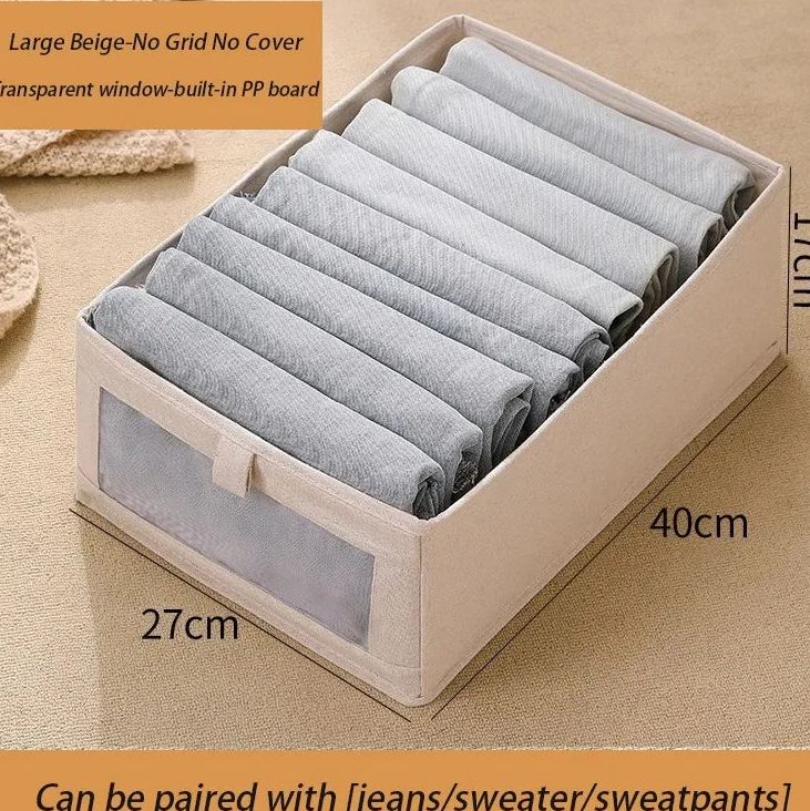 Contenedor de tela plegable para pantalones