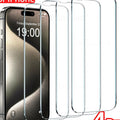 Cuatro protectores frontales de vidrio templado para celular
