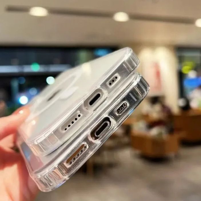 Funda acrílica transparente con función magnética