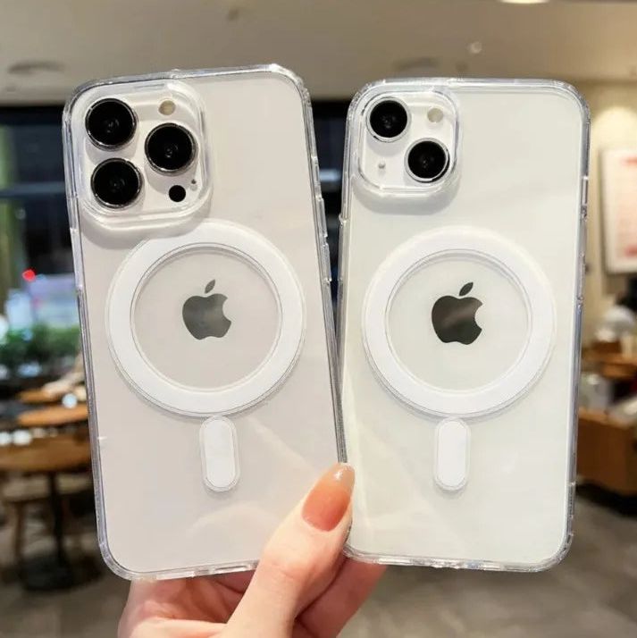 Funda acrílica transparente con función magnética