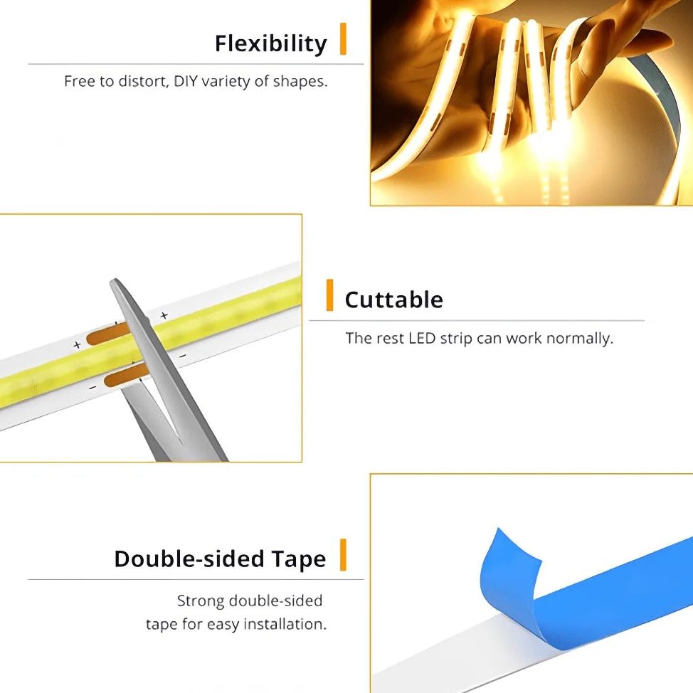 Iluminación LED adhesiva USB con regulación táctil