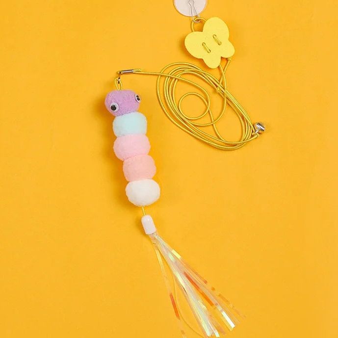 Juguete colgante con cuerda elástica para gatos