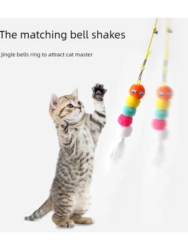 Juguete colgante con cuerda elástica para gatos