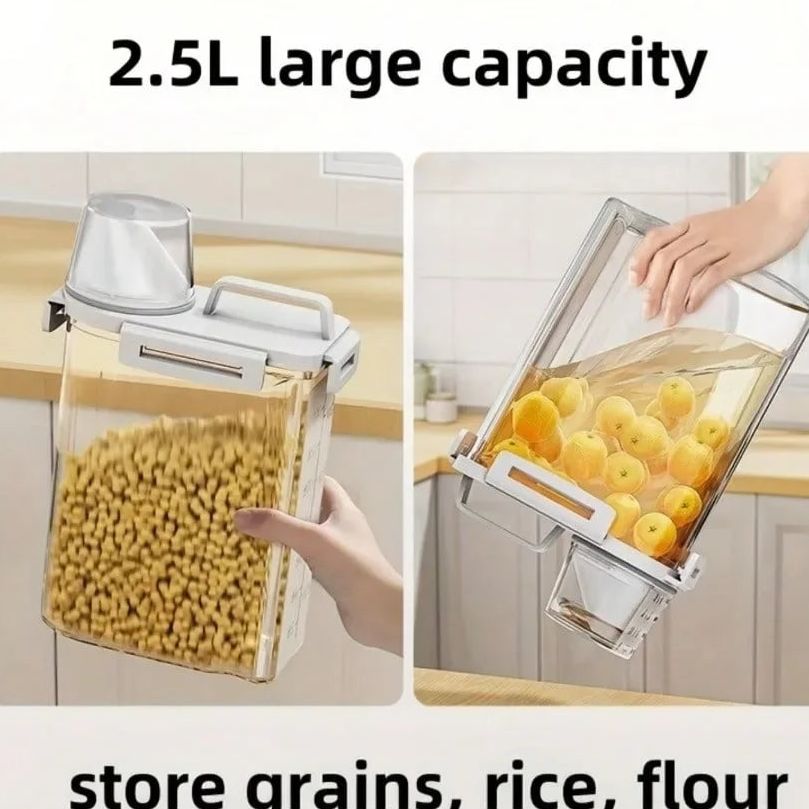 Recipiente apilable para alimentos secos de 2,5 litros