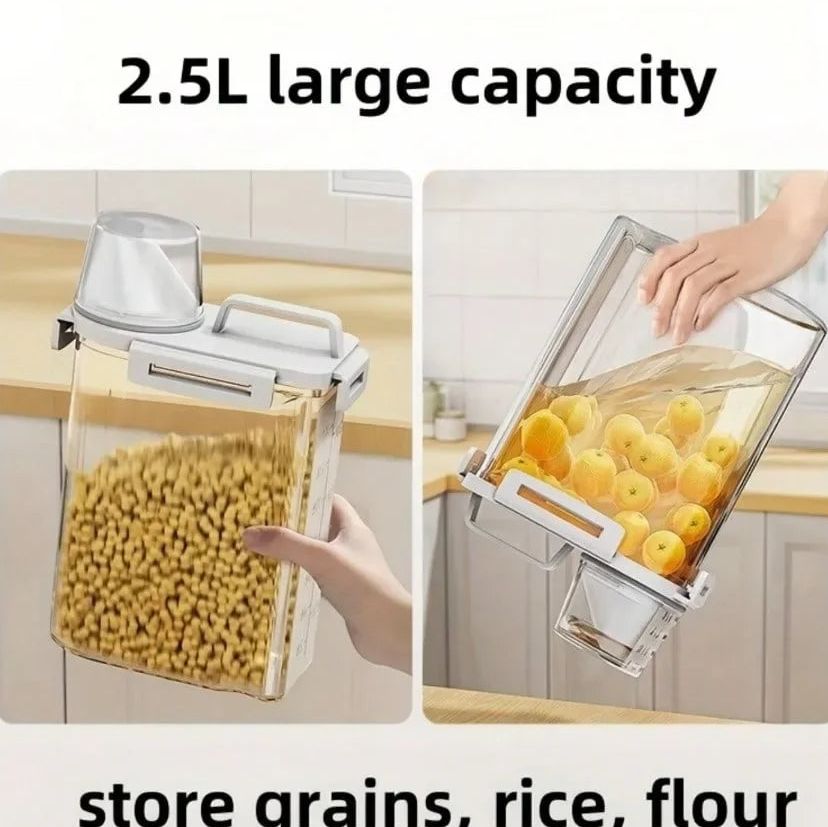 Recipiente apilable para alimentos secos de 2,5 litros