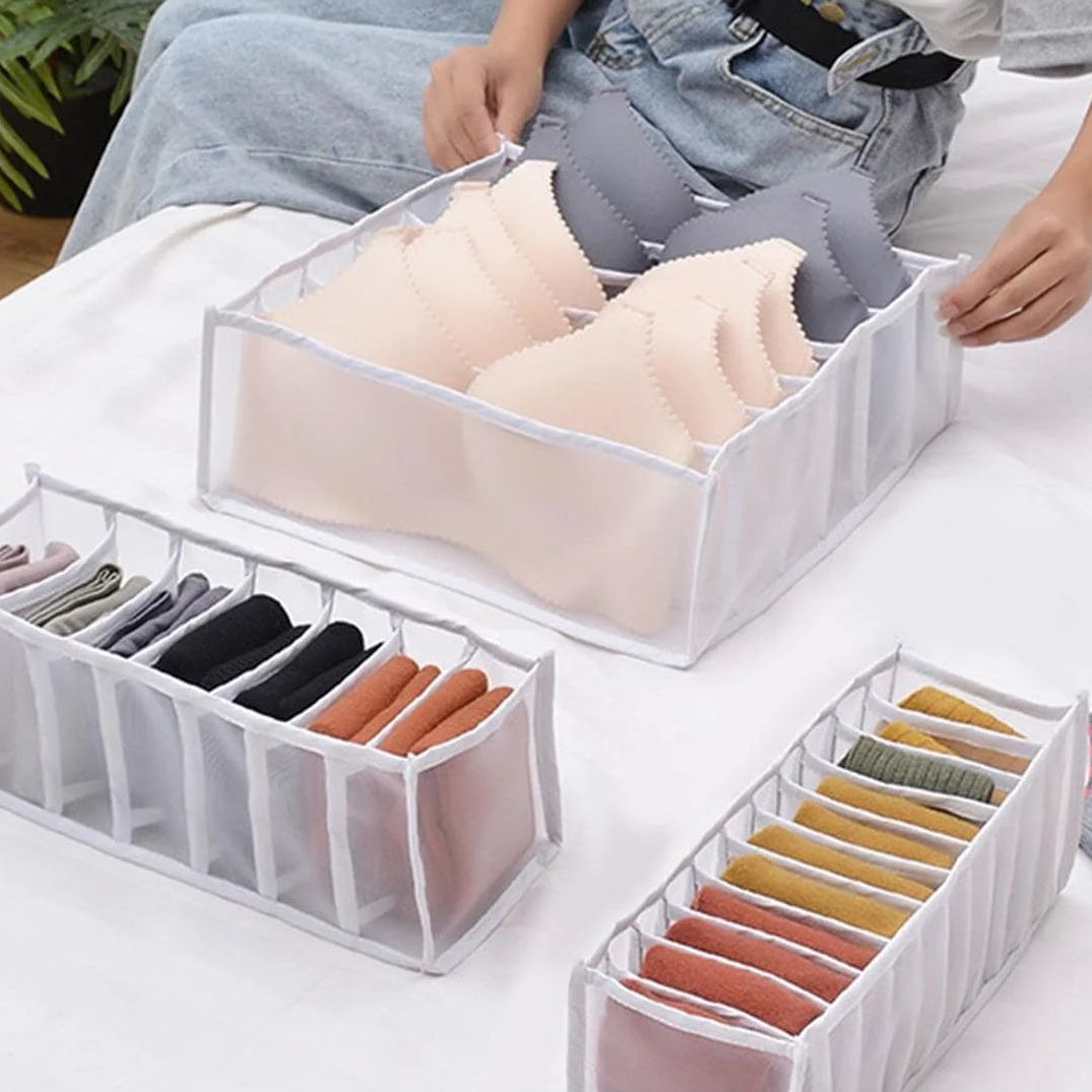 Separador plegable de cajón para prendas pequeñas