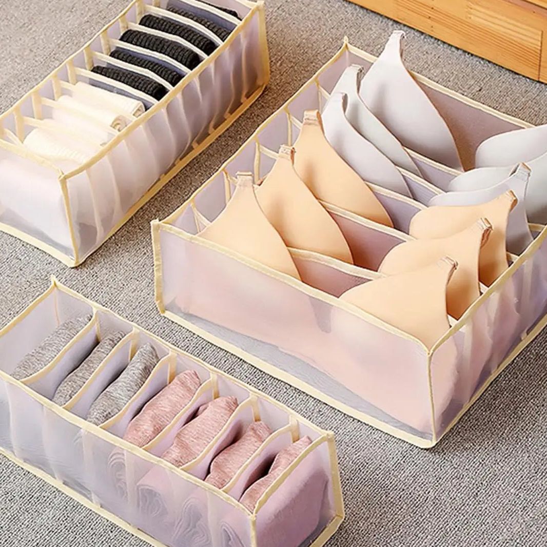 Separador plegable de cajón para prendas pequeñas