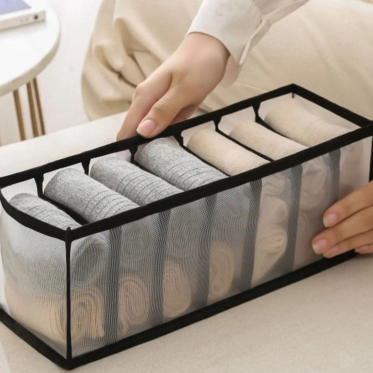 Separador plegable de cajón para prendas pequeñas
