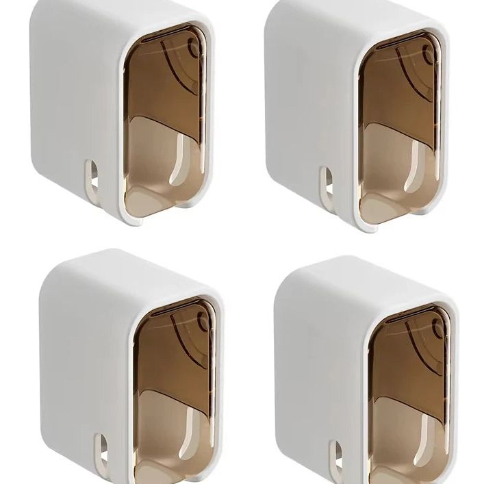 Soportes para cepillos con cubierta abatible