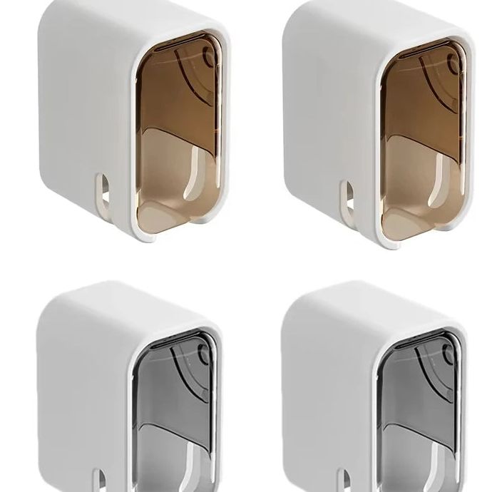 Soportes para cepillos con cubierta abatible
