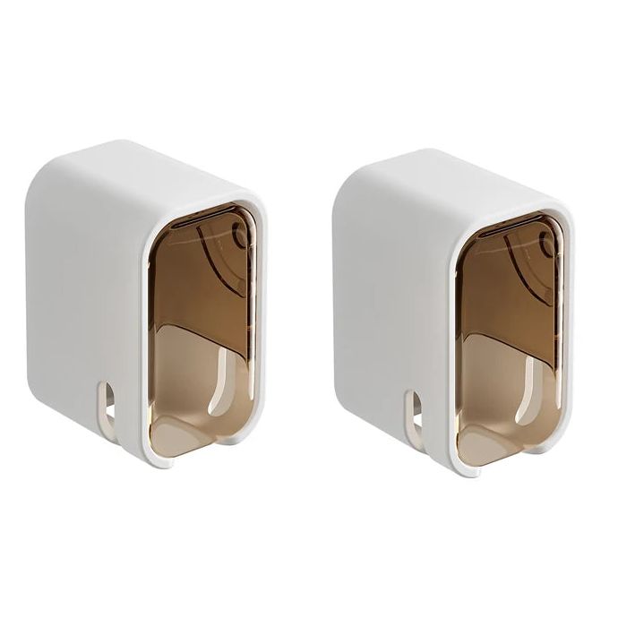 Soportes para cepillos con cubierta abatible