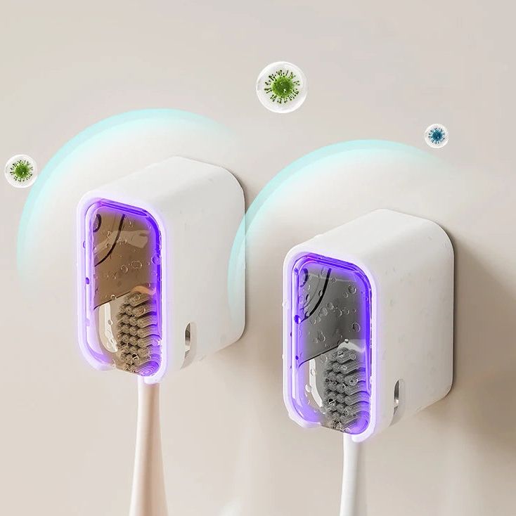 Soportes para cepillos con cubierta abatible